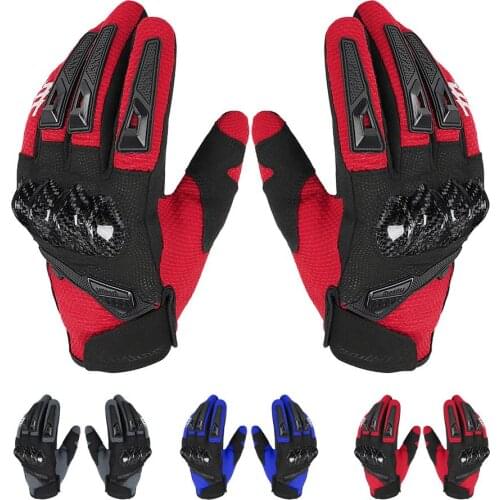 Motorcycle Gloves Breathable Carbon Fiber Racing Gloves Cycling Anti-drop Touch Screen Full Finger Gloves For Bike Moto Cycling