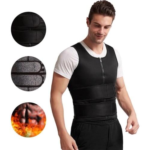 Men Waist Trainer Tank Tops Shapewear Slimming Body Shaper Compression Shirt Underwear for Weight Loss Workout Sauna Sweat Vest