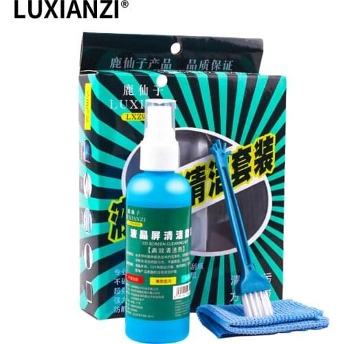 LUXIANZI 3 Pcs/Set Screen Cleaner for Laptop/Phone/ iPad/Eyeglass /Household Appliances Cleaner Includes Spray + Brush + Cleanin