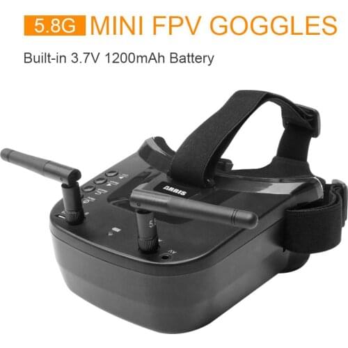 VR009 5.8G 40CH FPV Goggles Build in Battery Video Headset Support AV Signal Output for Quadcopter Drones