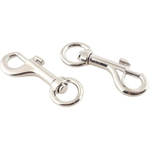 Silver Swivel Clasp for Dog Leash Snap Hook Metal Lobster Clasp Lanyard Hook Clips Bag Strap Hardware Purse Notion