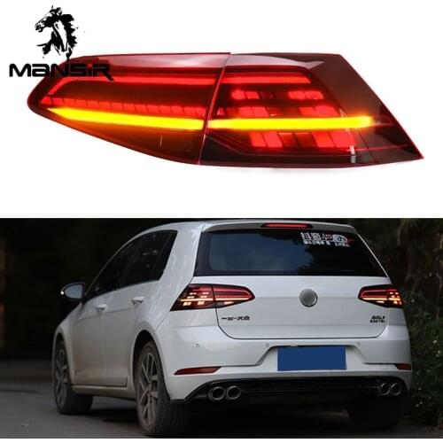 LED Car Taillight Tail Lamp Brake Reversing Reverse Rear Fog Lights For Volkswagen Golf 7 2013 2014 2015 2016 2017 MK7 Reflector