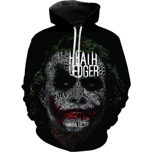 Autumn New Men Women Hoodies The Clown 3D Print Sweatshirts Joker Casual Hoodie joke Boy Cool Pullover Hoody