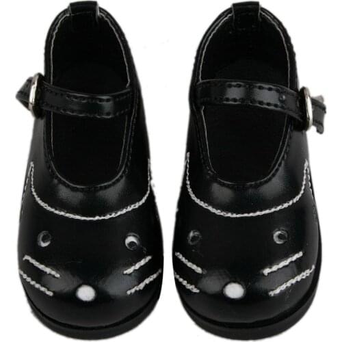 [wamami] 08# Black 1/3 SD DOD BJD Dollfie Synthetic Leather Cat Shoes