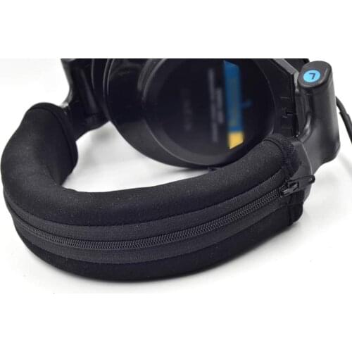 VEKEFF Headphone Protector Zipper Headband For Audio Technica ATH MSR7 M20 M30 M40 M40X M50X SX1 headphones
