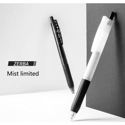 1 Pcs 0.5mm Mist limited gel Pen High Quality Quick-drying Simple Black Writing Pen Stationery Back To School Supplies Kawaii
