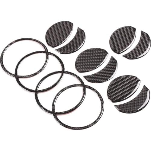 12Pcs for Toyota Tacoma 2015-2020 Car Center Air Conditioning Outlet Vent Trim Cover Carbon Fiber Sticker Accessories