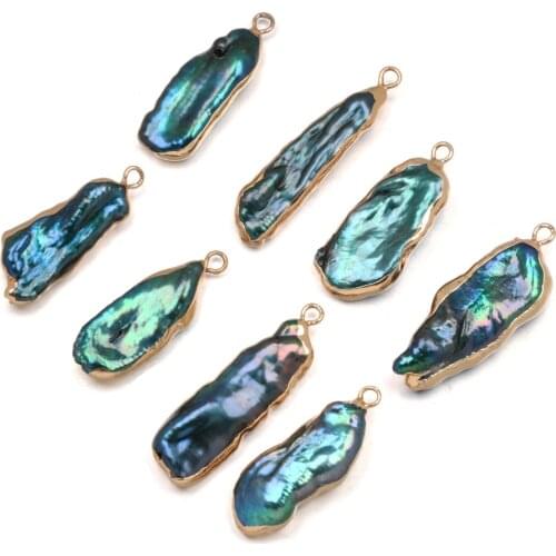 2020 Natural Freshwater Pearl Pendant Irregular Shape Making for Charms Jewelry Pendants necklace gift Women Men 10x26mm