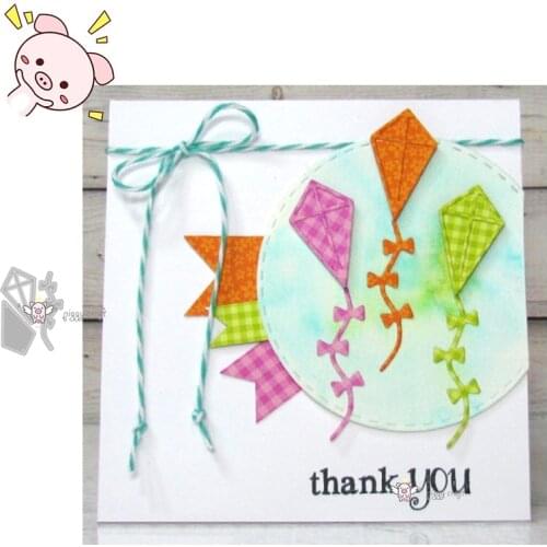 PP Craft metal cutting dies cut die mold New 3Pcs kite Scrapbook paper craft knife mould blade punch stencils die