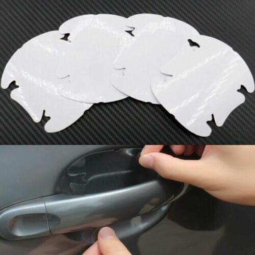 4pcs Universal Invisible Car Door Handle Film Anti-Scratch Car Protective Decal Fiber Vinyl Film Auto Maintenance Accessories