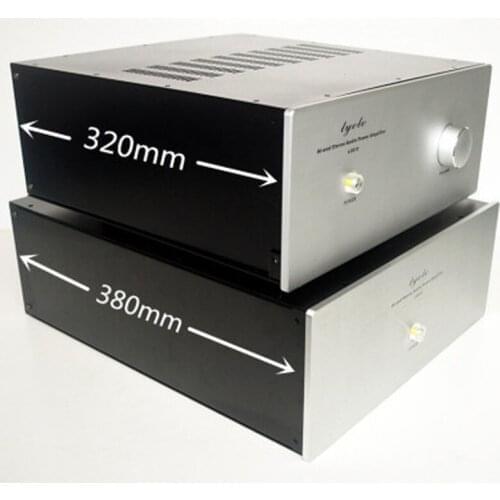 KYYSLB 320*130*387MM Aluminum Panel Assembled Amplifier Chassis Box House DIY Enclosure with Feet Screws Amplifier Case Shell