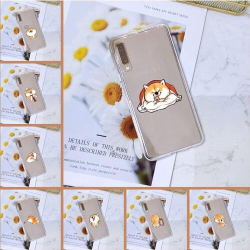 Phone Case For Samsung Galaxy A3 A5 2016 2017 A6 A7 A8 2018 Cute Dog Shiba Inu Silicone Back Cover For Samsung A6 A8 Plus 2018