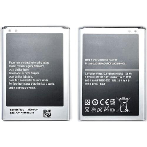 For Samsung Galaxy Note 2 N7100 N7102 N719 N7105 N7108D NOTE 2 3100mAh Mobile Phone Replacement Battery EB595675LU