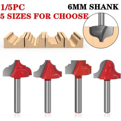 1pc 6mm Shank wood router bit Straight end mill trimmer cleaning flush trim corner round cove box bits tools