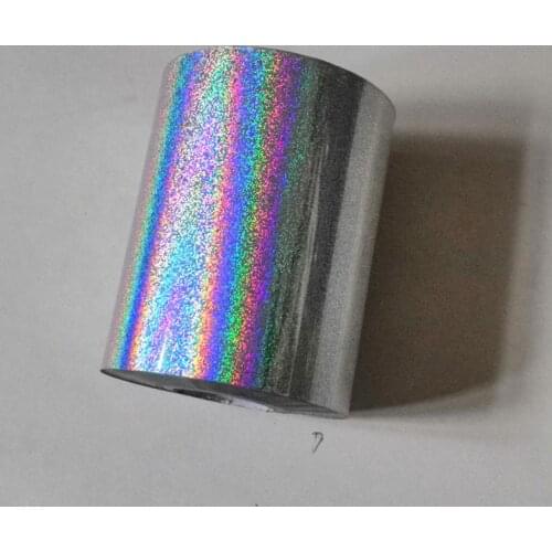 Holographic foil hot stamping foil silver quicksand pattern hot press on paper cards or plastic meterials transfer film