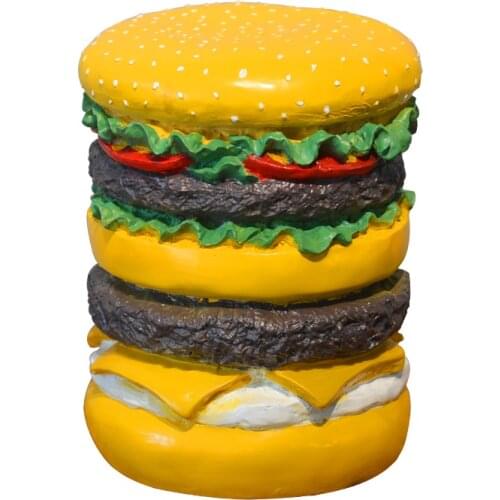 Creative Personality Hamburger Stool Shoe Changing Stool Footstool Donut guy Model Decorations Decoration Props Corn Stool