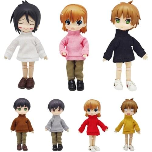 HOUZIWA Doll Sweater1/12 Bjd Doll Clothes For Dolls OB11