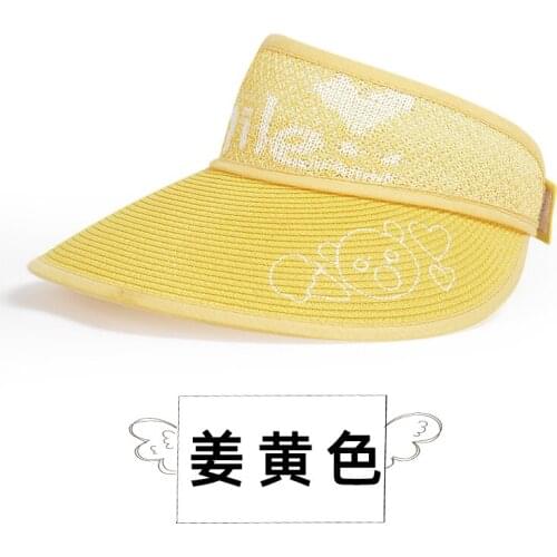 Summer Vacant Thin Sunscreen Baby Sunscreen Hat Korean Version with Large Brim Straw Hat