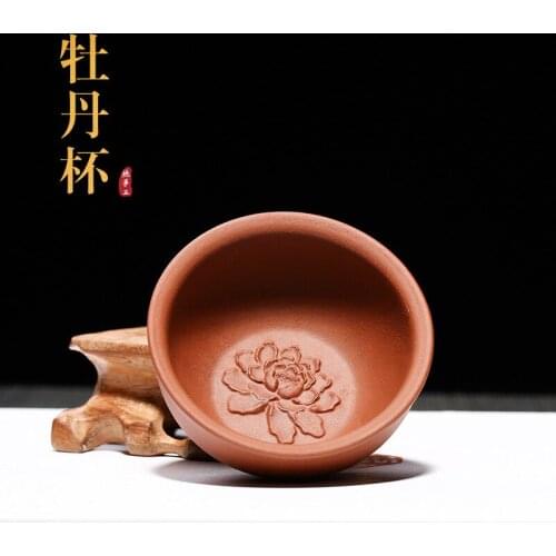 Purple peony master cup tea cups wholesale custom small kung fu tea ceremony a small bowl manufacturer undertakes