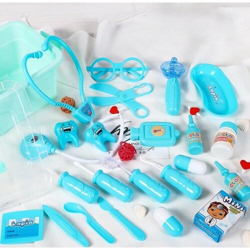 23Pcs Medical Kit Doctor Nurse Dentist Pretend Roles Play Toy Set Kids Game Gift Accessories juguetes zabawki kids toys