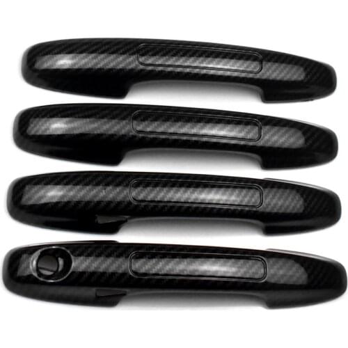 Carbon Fiber Style Door Handle Cover Exterior Trim For Ford Focus MK4 2018-2019