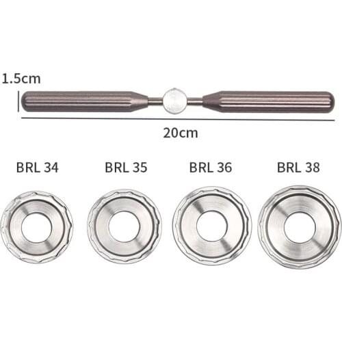 Stainless Steel BRL Watch Case Opener 34mm 35mm 36mm 38mm Opening Dies Tools
