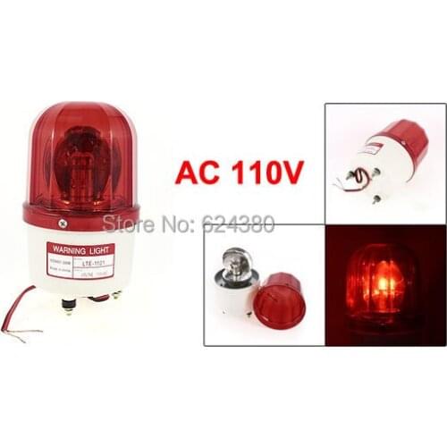 AC 110V 220V DC 12V 24V Industrial Strobe Flash Light Rotary Emergency Warning Lamp Signal Bulb Red LTE-1101 Discount