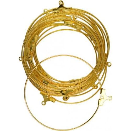 20pcs Beading Hoop Loop Earring Ear Wire Jewelry Making Findings DIY gold color