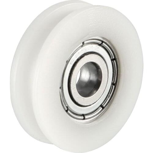 Uxcell Deep Metal V Groove Guide Bearing Pulley Rail Ball Wheel w 5x24x7mm