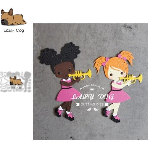 Trumpet Female Metal Cutting Dies Scrapbooking Stencil DIY Mold Knife Craft Embossing Die Cuts Card Making New Dies For 2021