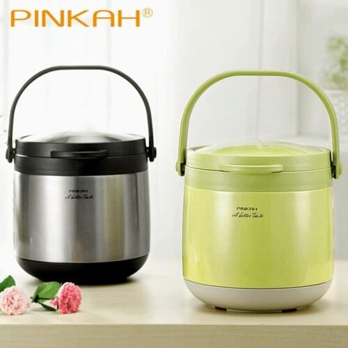 3L& 4.5L Vacuum Thermo Food Jar Keep Hot 24 Hours Insulation Lunch Box No Electricity Vacuum Cooking 304 Stainless Steel