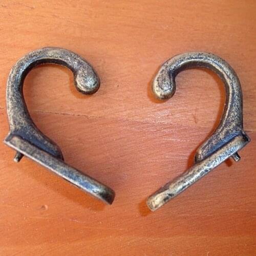 2 PCS Imitation Antique Bronze Wall Hangers Single Prong Clothes Coat Robe Purse Hat Hook Home Decoration Ornaments