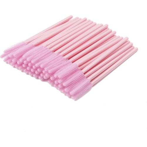 Silicone Eyelash Brush for Eyelashes Extension 200pcs Mascara Wands Make Up Eyelash Brush Cosmetic Brush Lash Comb Makeup Brush