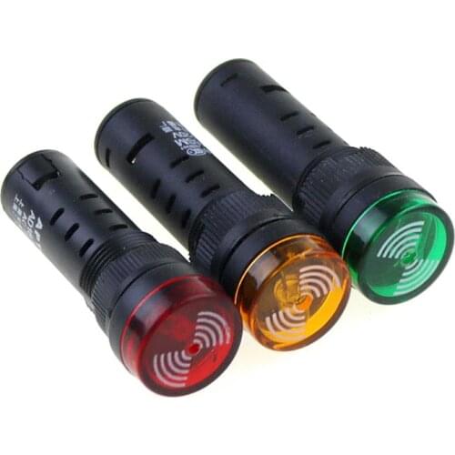 Buzzer AD16-16SM DC 12V 16mm sound and light flashing buzzer alarm AD16