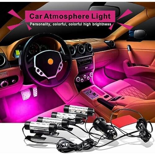 1 Set LED Car Auto Interior Atmosphere Lights Decoration Lamp Blue Soles Ambient Light LED Foot Mood Lights For Car Accessories