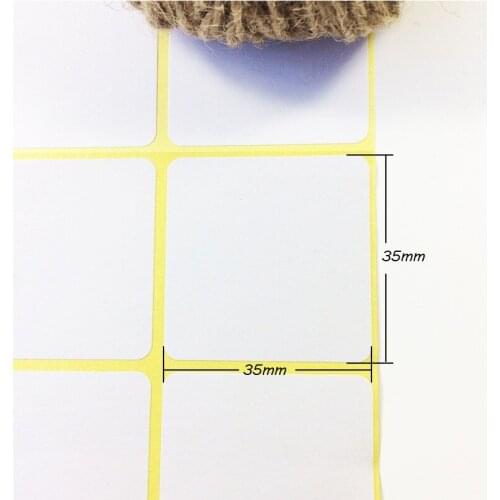 1000 Pcs/lot White colour Square design kraft Blank Sealing sticker & DIY gift package label paper stickers