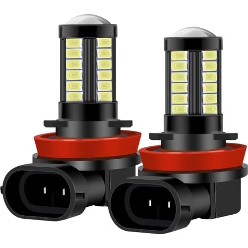 H11 H8 H4 H7 9005 9006 LED Fog Light Bulbs,Extremely Bright Car DRL Driving Fog Lights 5730 33SMD 12V White/Amber/Red/Blue/Pink