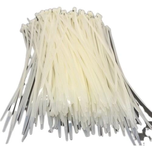 250 PCS Pack 12" inch White 4x300mm Network Cable Cord Wire Tie Strap 50 Lbs Zip Nylon