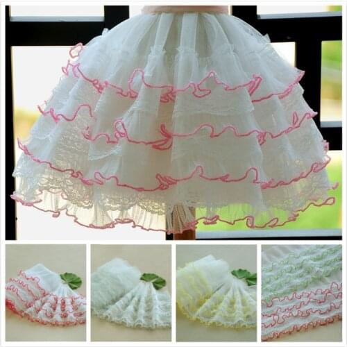 4 Layers Organ Pleated Lotus Leaf Lace DIY Doll Clothes Puff Skirt Convenient Sewing Material Trend Clothing Trim Decoration