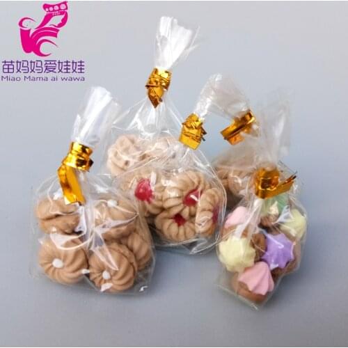 Doll House DIY Accessories Mini Baking Dessert Cookies Donuts Jam Breakfast for Barbie Doll Blythe Bjd Ob11 Doll
