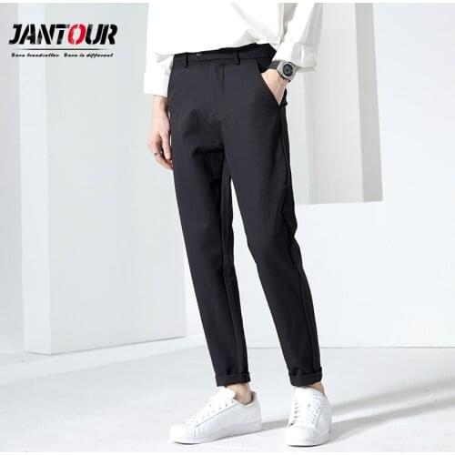 Brand Business Casual Pants Men New Fashion Regular Straight Spring Autumn Classic Male Trousers Mens Brand Clothing 3 Colors 40