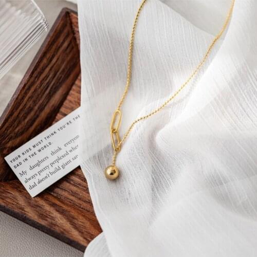XIYANIKE 316L Stainless Steel Gold Color Bead Pandent Long Tassel Necklaces For Women Choker 2021 Trend Fashion Gift Jewelry