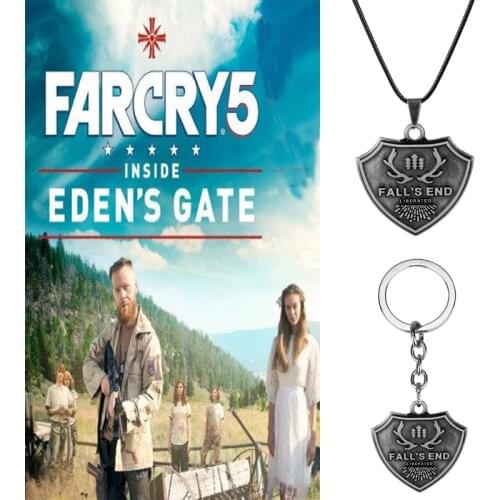Far Cry 5 FARCRY Necklace Shooting Games keyring Pendant Men Women Car Key Chain Fashion Jewelry