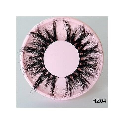 HZJY 25 mm cruelty free dramatic wispies individual 3d mink eyelashes bulk