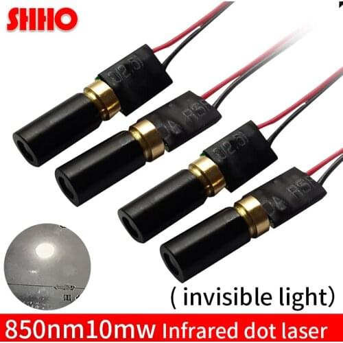 Small size customizable 850nm 10mw infrared dot laser module IR laser launcher industrial class positioning light spot less 10mm