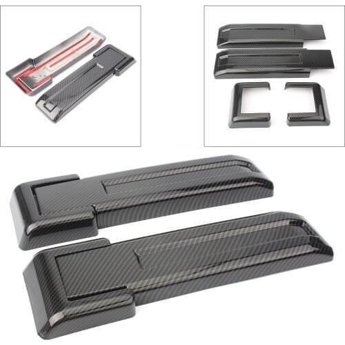 Carbon Fiber Style Tailgate Spare Tire Hinge Cover Trim For Jeep Wrangler JK 2007 2008-2017