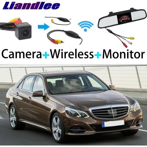 Liandlee 3in1 Wireless Receiver Mirror Monitor Special Rear View Camera For Mercedes Benz E Class MB W212 Facelift 2013~2016