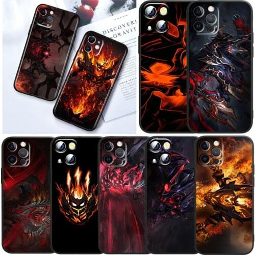 Soft TPU Shadow 0 Fiend For Apple iPhone 13 12 11 SE XS XR X 7 8 6 5 S mini Plus Pro MAX 2020 Black Phone Case