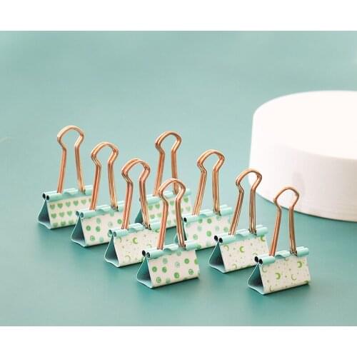 Mint Star Moon Metal Clip Rose Gold Ticket Clip Office Binding Ticket mini Clip Metal Binder Clips Binders Paper Clips Papeleria