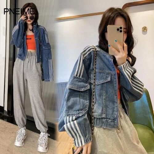 New Woman Denim Jacket Woman Dark Blue Denim Jacket Woman Trend Short Cardigan Small Girl Jacket Retro Ins Fashion Bomber Jacket